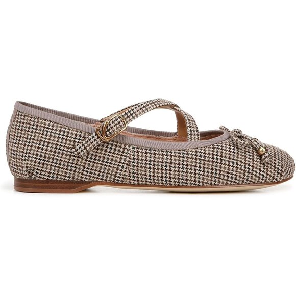 Circus NY by Sam Edelman Women's Black Natural Multi Cross Strap Ballet Flat - Picture 5 of 6